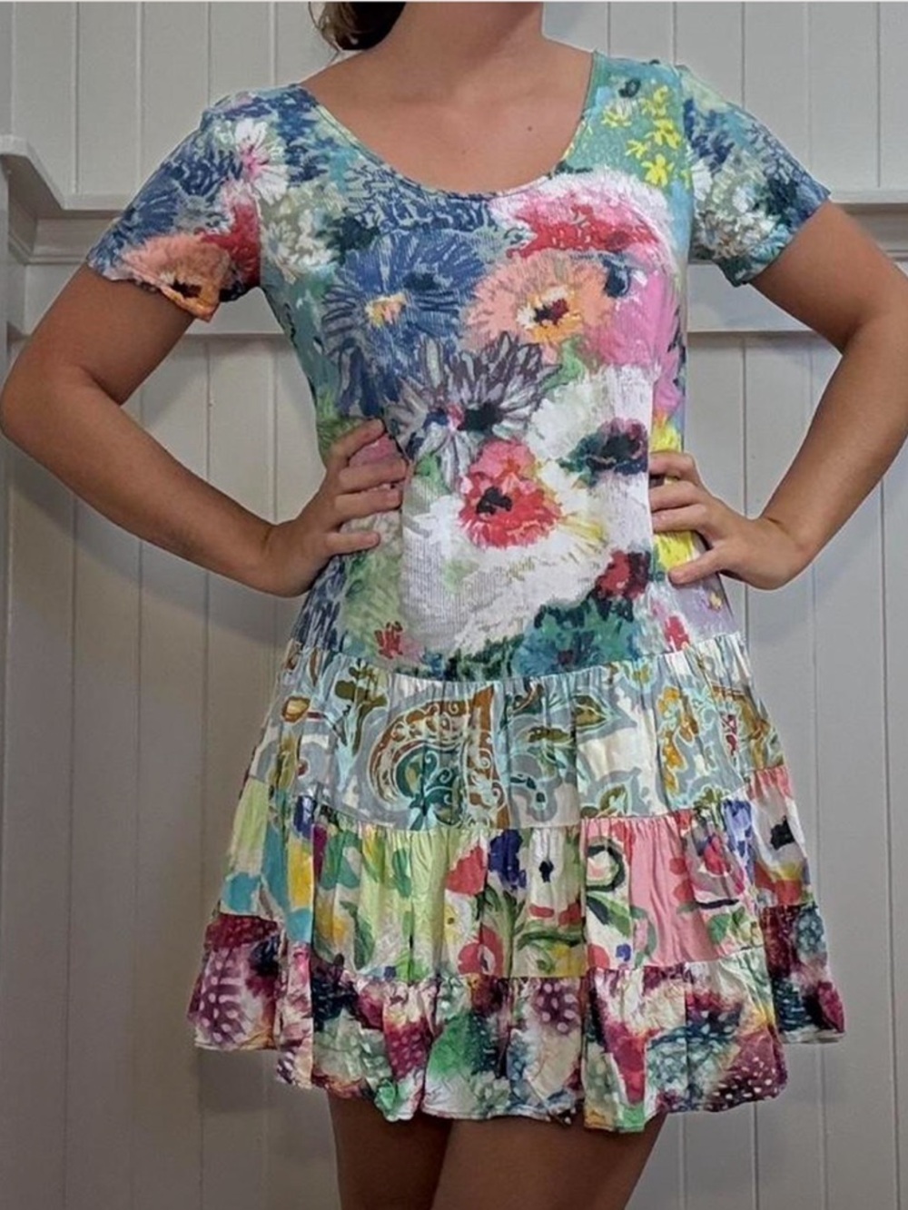 Jams World floral drop waist dress